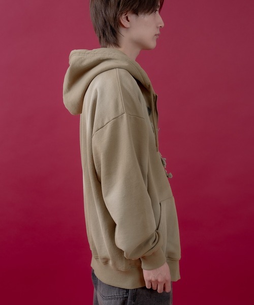 improves（インプローブス）の「バタフライ刺しゅう スウェット ジップパーカー（パーカー・メンズ・ブラック/カーキ/ワイン・LARGE/MEDIUM）」の11枚目の写真