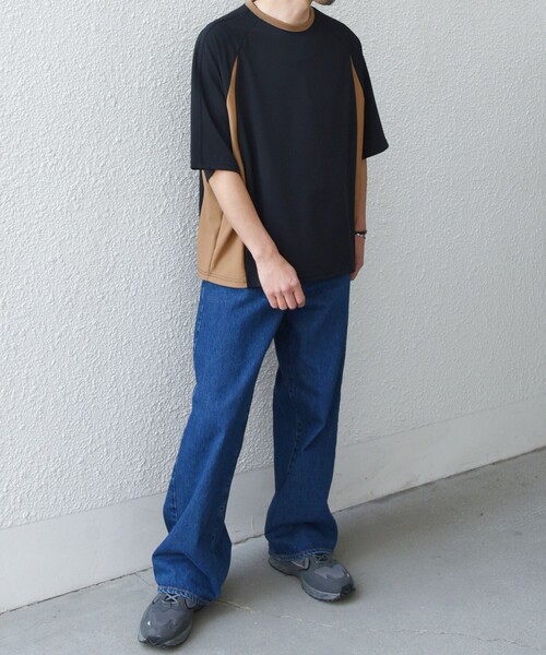 SHIPS any(シップス エニィ)の「SHIPS any:〈洗濯機可能〉リブ パネル スポーティー ジャージー Tシャツ◇(Tシャツ/カットソー・メンズ・ベージュ/ブラック/グレー・SMALL/MEDIUM/LARGE)」の11枚目の写真