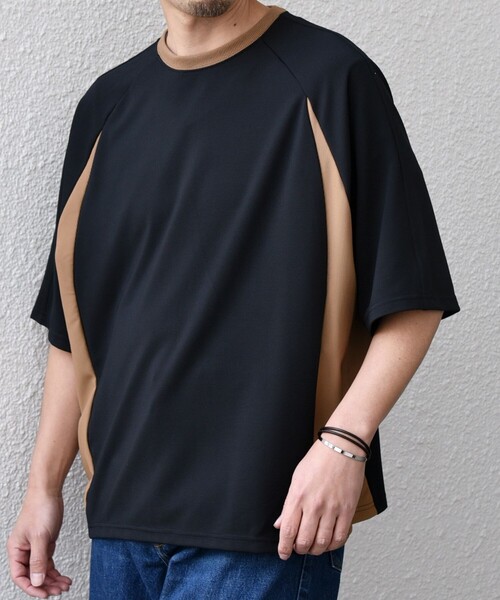 SHIPS any(シップス エニィ)の「SHIPS any:〈洗濯機可能〉リブ パネル スポーティー ジャージー Tシャツ◇(Tシャツ/カットソー・メンズ・ベージュ/ブラック/グレー・SMALL/MEDIUM/LARGE)」の13枚目の写真