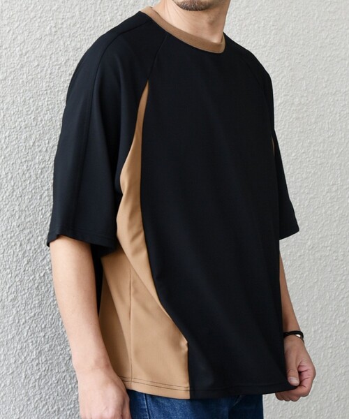 SHIPS any(シップス エニィ)の「SHIPS any:〈洗濯機可能〉リブ パネル スポーティー ジャージー Tシャツ◇(Tシャツ/カットソー・メンズ・ベージュ/ブラック/グレー・SMALL/MEDIUM/LARGE)」の14枚目の写真