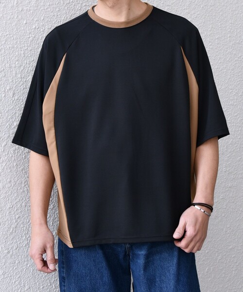 SHIPS any(シップス エニィ)の「SHIPS any:〈洗濯機可能〉リブ パネル スポーティー ジャージー Tシャツ◇(Tシャツ/カットソー・メンズ・ベージュ/ブラック/グレー・SMALL/MEDIUM/LARGE)」の15枚目の写真