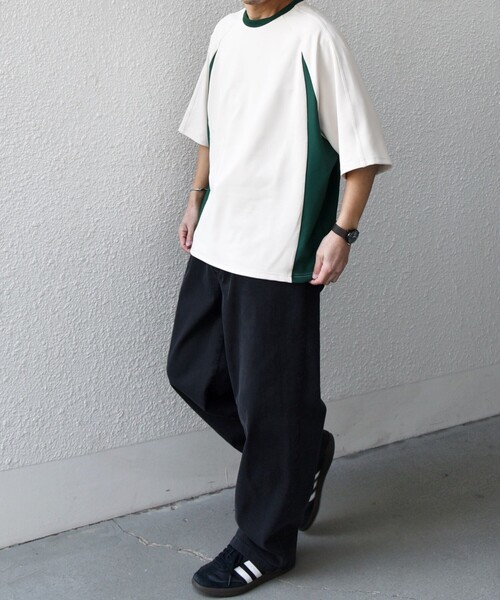 SHIPS any(シップス エニィ)の「SHIPS any:〈洗濯機可能〉リブ パネル スポーティー ジャージー Tシャツ◇(Tシャツ/カットソー・メンズ・ベージュ/ブラック/グレー・SMALL/MEDIUM/LARGE)」の19枚目の写真