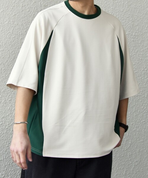 SHIPS any(シップス エニィ)の「SHIPS any:〈洗濯機可能〉リブ パネル スポーティー ジャージー Tシャツ◇(Tシャツ/カットソー・メンズ・ベージュ/ブラック/グレー・SMALL/MEDIUM/LARGE)」の20枚目の写真