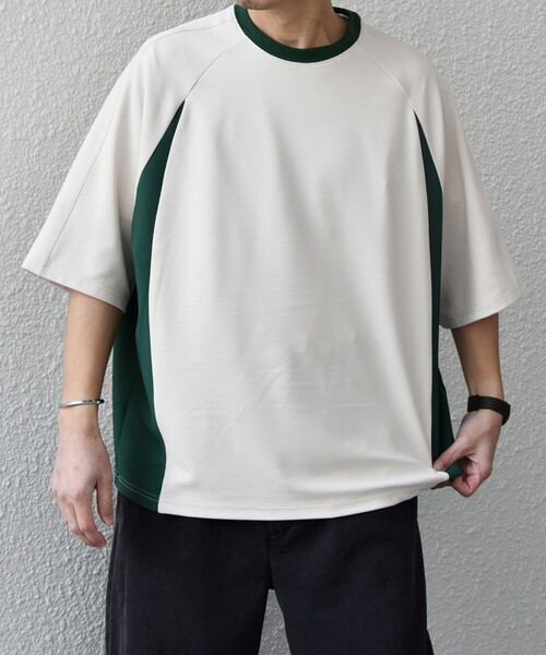 SHIPS any(シップス エニィ)の「SHIPS any:〈洗濯機可能〉リブ パネル スポーティー ジャージー Tシャツ◇(Tシャツ/カットソー・メンズ・ベージュ/ブラック/グレー・SMALL/MEDIUM/LARGE)」の21枚目の写真