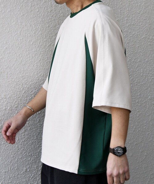 SHIPS any(シップス エニィ)の「SHIPS any:〈洗濯機可能〉リブ パネル スポーティー ジャージー Tシャツ◇(Tシャツ/カットソー・メンズ・ベージュ/ブラック/グレー・SMALL/MEDIUM/LARGE)」の22枚目の写真