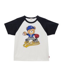 HOT BISCUITS（ホットビスケッツ）の「【家族でおそろい】ベースボールデザイン(大人用) ラグラン半袖Tシャツ（Tシャツ/カットソー）」