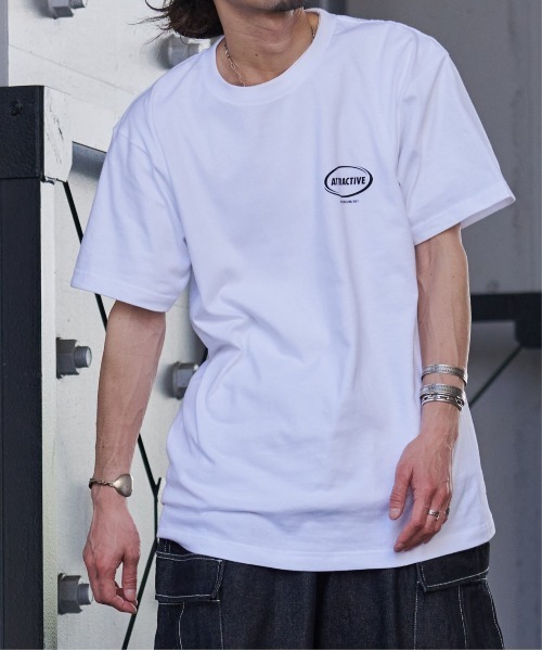 MODISH GAZE(モディシュガゼ)の「【MODISH GAZE】スモーキングガール SIT BACK AND RELAX半袖Tシャツ(Tシャツ/カットソー・レディース・ネイビー×ホワイト/ネイビー/ブラック/ホワイト・X-LARGE/LARGE/MEDIUM)」の7枚目の写真