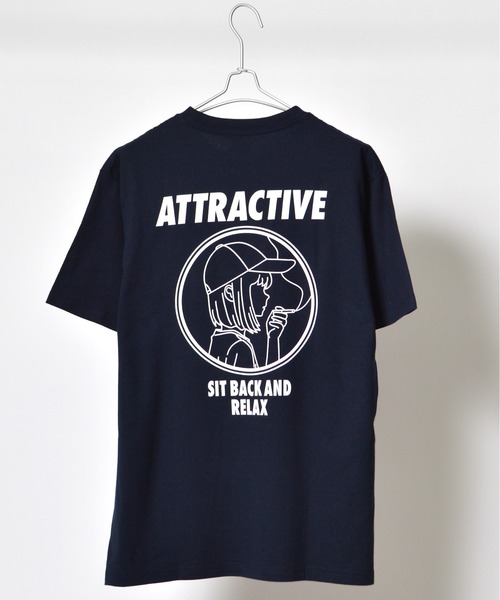 MODISH GAZE(モディシュガゼ)の「【MODISH GAZE】スモーキングガール SIT BACK AND RELAX半袖Tシャツ(Tシャツ/カットソー・レディース・ネイビー×ホワイト/ネイビー/ブラック/ホワイト・X-LARGE/LARGE/MEDIUM)」の22枚目の写真