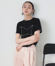 LIAN（リアン）の「メロービスチェラインTシャツ（Tシャツ/カットソー）」