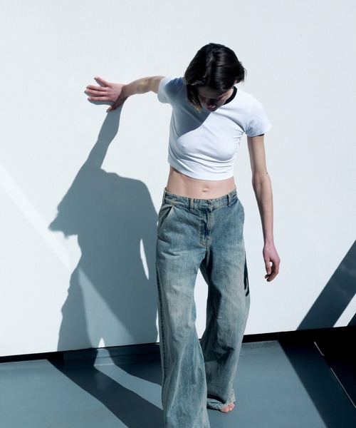 トップス Hanes for BIOTOP CROPPED T 2P TRIM ADAM ET ROPE'｜WOMEN【Hanes for BIOTOP】TRIBLEND CROPPED T