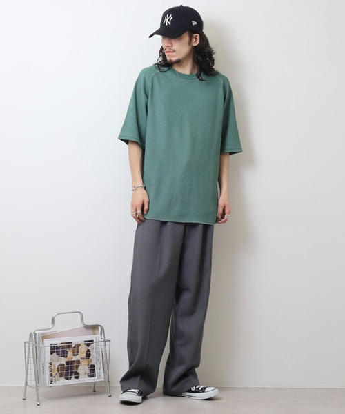 JEMORGAN(ジェーイーモーガン)の「JEMORGAN ワッフル ピグメント半袖T(Tシャツ/カットソー・メンズ・サックスブルー/グリーン/チャコール/イエロー/オフホワイト・M/L/XL)」の20枚目の写真
