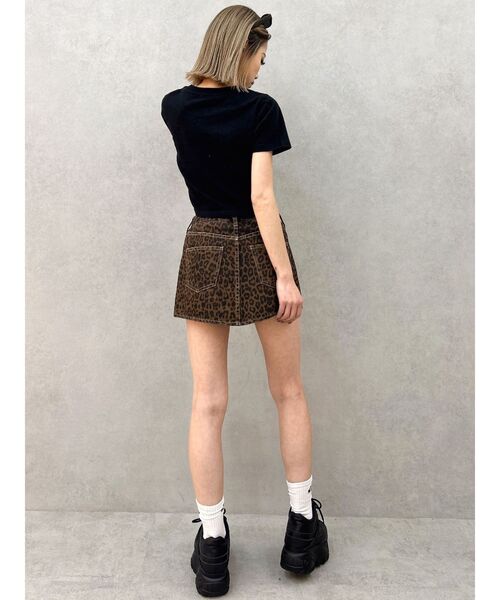 GYDA（ジェイダ）の「hot gydiesショートTシャツ（Tシャツ/カットソー・レディース・ブラック/オフホワイト・FREE）」の7枚目の写真