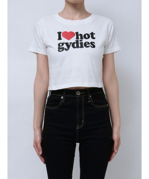 GYDA（ジェイダ）の「hot gydiesショートTシャツ（Tシャツ/カットソー・レディース・ブラック/オフホワイト・FREE）」の13枚目の写真
