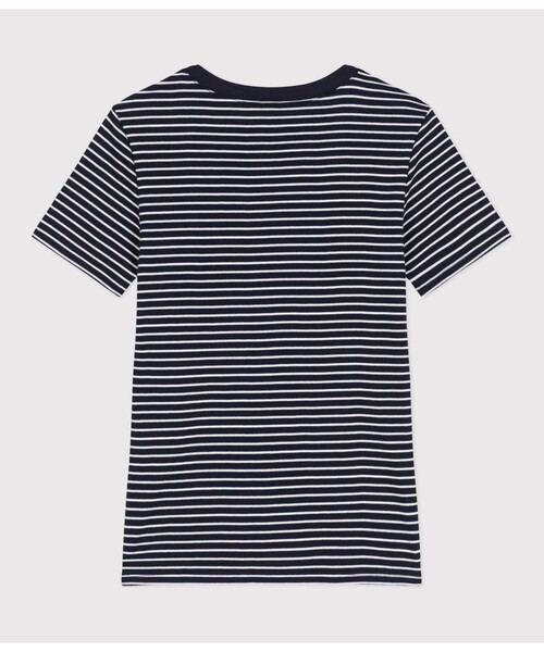 PETIT BATEAU（プチバトー）の「ミニマリニエールクルーネック半袖Ｔシャツ（Tシャツ/カットソー・レディース・ブルー系その他・X-SMALL/SMALL/MEDIUM/LARGE/XX-SMALL）」の5枚目の写真