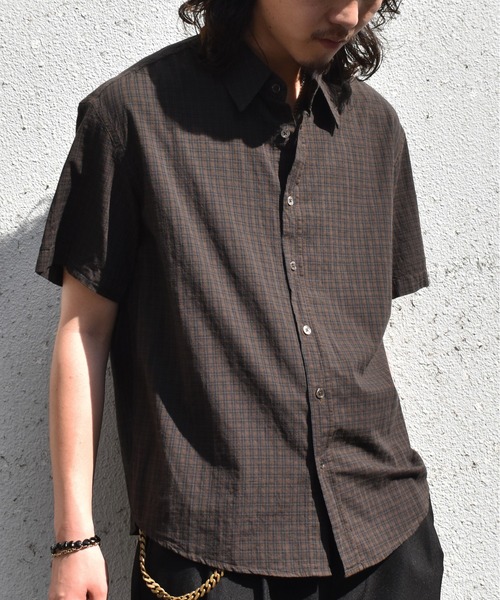 GFL-CLOTHING ギャングスタフォーライフ 半袖 開襟 シャツ 総柄 黒 セール】限定展開 Relax Fit リラックスフィット 総柄