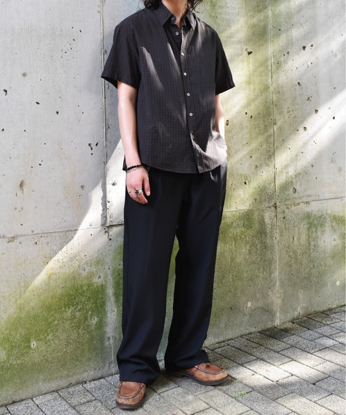 GFL-CLOTHING ギャングスタフォーライフ 半袖 開襟 シャツ 総柄 黒 セール】限定展開 Relax Fit リラックスフィット 総柄