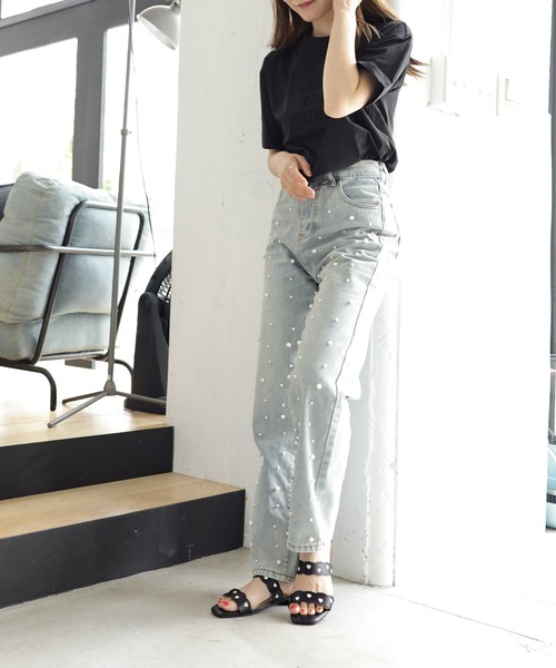 SESTO(セスト)の「ハート刺繍ウェーブストラップミュール(サンダル・レディース・ブラック・S/M/L/LL/3L)」の22枚目の写真