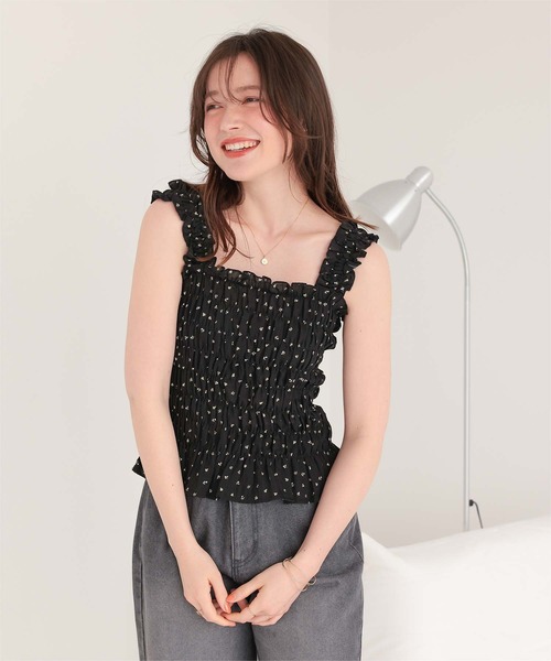 titivate(ティティベイト)の「シャーリングギャザートップス(Tシャツ/カットソー・レディース・ブラック系その他/ブラック/アイボリー/ブラウン・M/L)」の15枚目の写真