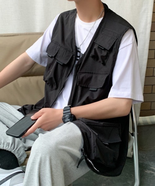 CERCA(チェルカ)の「【NOWLE】ビッグポケット フィッシングベスト(ベスト・メンズ・カーキ・MEDIUM)」の20枚目の写真