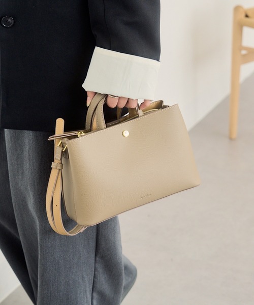 Legato Largo（レガートラルゴ）の「【Legato Largo】LH-F3371 たすかるっかばん ミニショルダー（ショルダーバッグ・レディース・ブラック/アイボリー/ラベンダー/グレイッシュベージュ/モカ・FREE）」の18枚目の写真