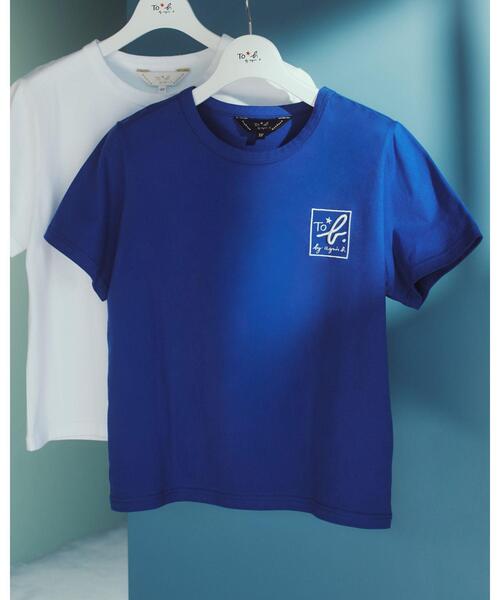 To b. by agnès b. スリーディーロゴTシャツ 青 To b. by agnès b. スリーディーロゴTシャツ 青 - メルカリ
