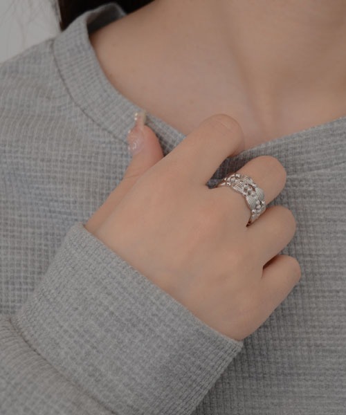 Mayree（メイリー）の「【resonance】ヴィンテージデザイン シルバー ワイド フリーリング（リング・レディース・シルバー・FREE）」の3枚目の写真