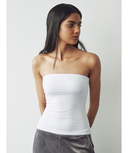 SORIN（ソリン　）の「Silky Jersey Bare Top/シルキージャージ ベアトップ（チューブトップ・レディース・ダークグレー/レッド/ホワイト/ブラック・38）」の13枚目の写真