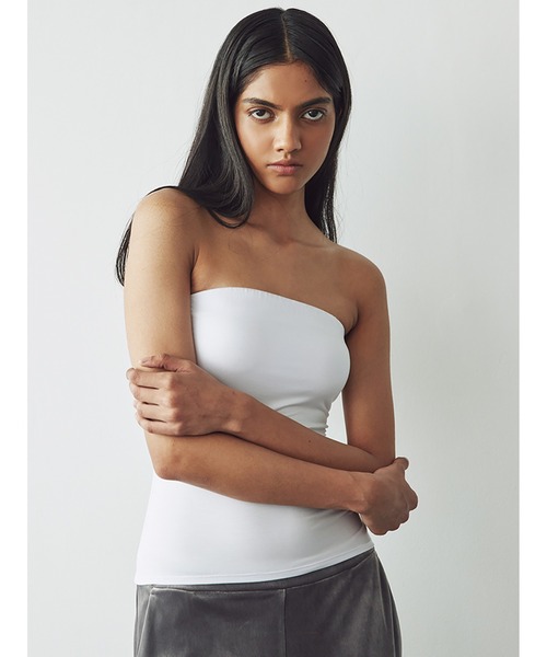 SORIN（ソリン　）の「Silky Jersey Bare Top/シルキージャージ ベアトップ（チューブトップ・レディース・ダークグレー/レッド/ホワイト/ブラック・38）」の14枚目の写真