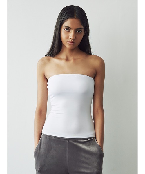 SORIN（ソリン　）の「Silky Jersey Bare Top/シルキージャージ ベアトップ（チューブトップ・レディース・ダークグレー/レッド/ホワイト/ブラック・38）」の15枚目の写真