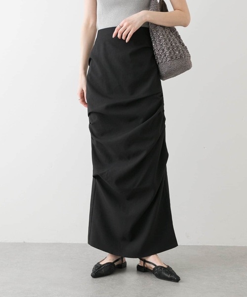 SENSE OF PLACE by URBAN RESEARCH(センスオブプレイスバイアーバンリサーチ)の「ドレープアイラインスカート(スカート・レディース・チャコールグレー/ブラック/ライトベージュ・SMALL/MEDIUM)」の15枚目の写真