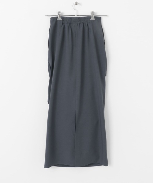 SENSE OF PLACE by URBAN RESEARCH(センスオブプレイスバイアーバンリサーチ)の「ドレープアイラインスカート(スカート・レディース・チャコールグレー/ブラック/ライトベージュ・SMALL/MEDIUM)」の5枚目の写真