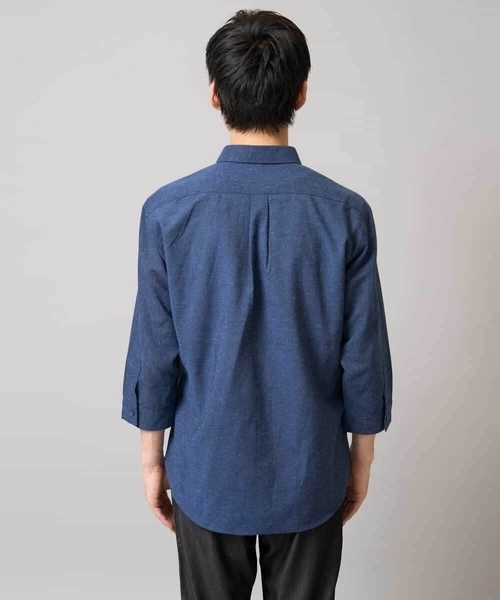 a.v.v（アーヴェヴェ）の「【累計1.3万枚販売/接触冷感/イージーケア】リネン混7分袖シャツ【洗える/ストレッチ/速乾】（シャツ/ブラウス・メンズ・ブルー/ピンク/ライラック/ネイビー・44/46/48/50/52）」の22枚目の写真