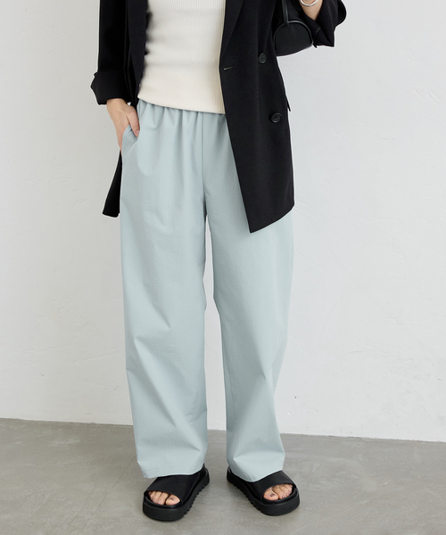 JOURNAL STANDARD（ジャーナルスタンダード）の「《追加3》【撥水/接触冷感/洗える/UVカット】リネンナイロンストレッチワイドパンツ（その他パンツ・レディース・ブラック/ベージュ系その他/サックスブルー/ブラウン・34/36/38/40）」の10枚目の写真