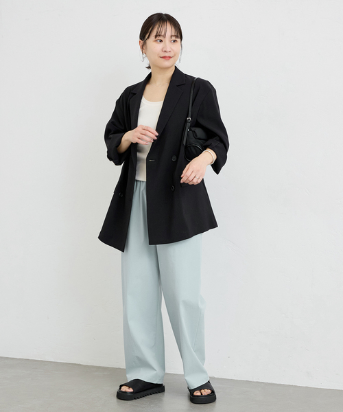 JOURNAL STANDARD(ジャーナルスタンダード)の「《追加3》【撥水/接触冷感/洗える/UVカット】リネンナイロンストレッチワイドパンツ(その他パンツ・レディース・ブラック/サックスブルー/ベージュ系その他/ブラウン・40/38/36/34)」の15枚目の写真