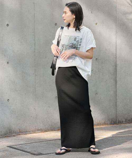 JOURNAL STANDARD（ジャーナルスタンダード）の「《WEB限定追加2》ハリヌキテレコロングスカート（スカート・レディース・チャコールグレー/ブラック・FREE）」の16枚目の写真