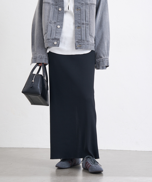 JOURNAL STANDARD(ジャーナルスタンダード)の「《WEB限定追加2》ハリヌキテレコロングスカート(スカート・レディース・チャコールグレー/ブラック・FREE)」の4枚目の写真