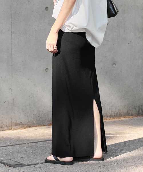 JOURNAL STANDARD(ジャーナルスタンダード)の「《WEB限定追加2》ハリヌキテレコロングスカート(スカート・レディース・チャコールグレー/ブラック・FREE)」の10枚目の写真