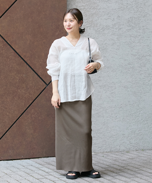 JOURNAL STANDARD(ジャーナルスタンダード)の「《WEB限定追加2》ハリヌキテレコロングスカート(スカート・レディース・チャコールグレー/ブラック・FREE)」の19枚目の写真