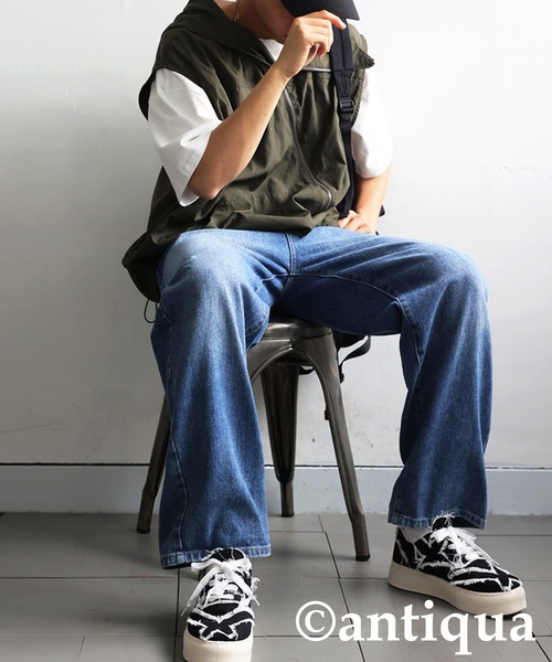 antiqua（アンティカ）の「ダメージデザインスニーカー（スニーカー・レディース・ブラック/ホワイト・S/L/M）」の18枚目の写真