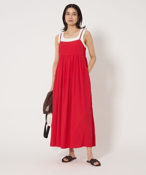 ベア キャミソール ワンピース ―撥水― セール】［size SHORT/TALLあり］ベア キャミソール ワンピース