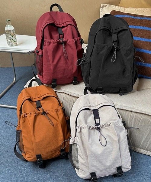 Miniministore(ミニミニストア)の「リュックサック 大容量A4 ユニセックス(バックパック/リュック・レディース・ブラック/オレンジ/ワインレッド/アイボリー・FREE)」の5枚目の写真