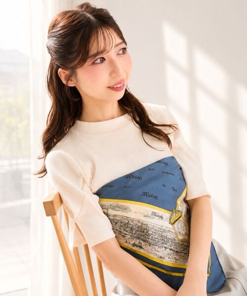 MAJESTIC LEGON(マジェスティックレゴン)の「タックスリーブトップス(Tシャツ/カットソー・レディース・ブラック/ブルー/アイボリー/ライトグリーン/ブラック系その他/ピンク/オフホワイト/ネイビー/イエロー/チャコールグレー/ボルドー/ブラウン/ラベンダー/グレイッシュベージュ・MEDIUM)」の20枚目の写真