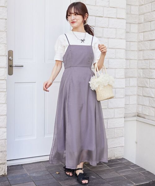 MAJESTIC LEGON(マジェスティックレゴン)の「【WEB限定アイテム/全13色でカラバリ豊富】タックスリーブトップス(Tシャツ/カットソー・レディース・ブラック/ブルー/アイボリー/ライトグリーン/ブラック系その他/ピンク/オフホワイト/ネイビー/イエロー/チャコールグレー/ボルドー/ブラウン/ラベンダー・MEDIUM)」の20枚目の写真