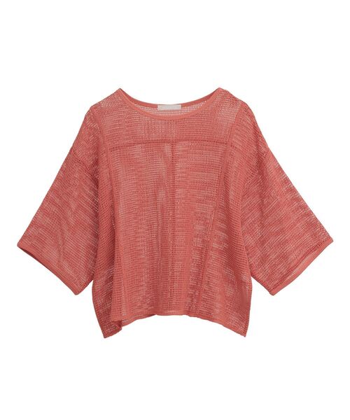 Green Parks(グリーンパークス)の「七分袖コットンメッシュラグラントップス(Tシャツ/カットソー・レディース・オレンジ/カーキ/オフホワイト/グレー・FREE)」の22枚目の写真