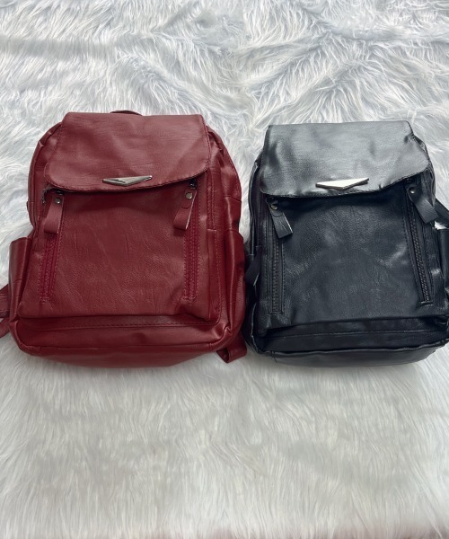 shoppinggo(ショッピングゴー)の「リュックサック バック(バックパック/リュック・レディース・ブラック/ワインレッド・FREE)」の6枚目の写真