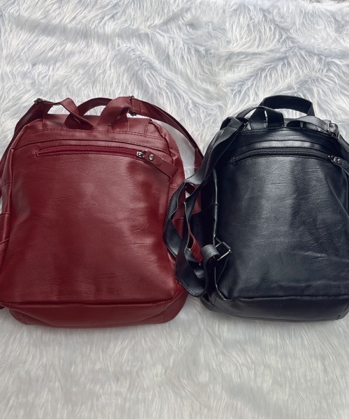shoppinggo(ショッピングゴー)の「リュックサック バック(バックパック/リュック・レディース・ブラック/ワインレッド・FREE)」の7枚目の写真