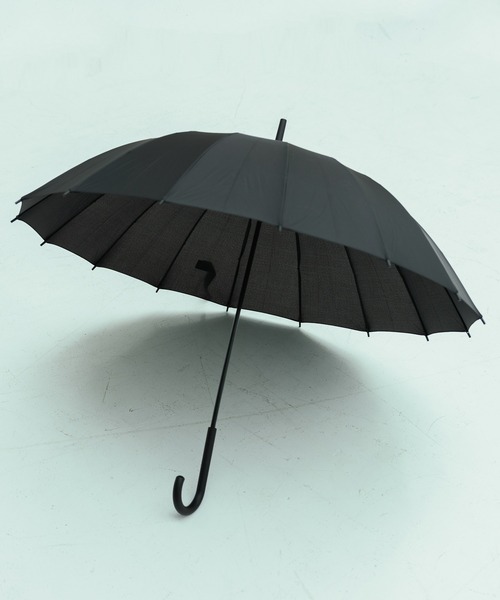 LAKOLE（ラコレ）の「16本骨長傘[58cm] / 319621（長傘・レディース・ブラック/ライトベージュ/ライトグレー・FREE）」の2枚目の写真