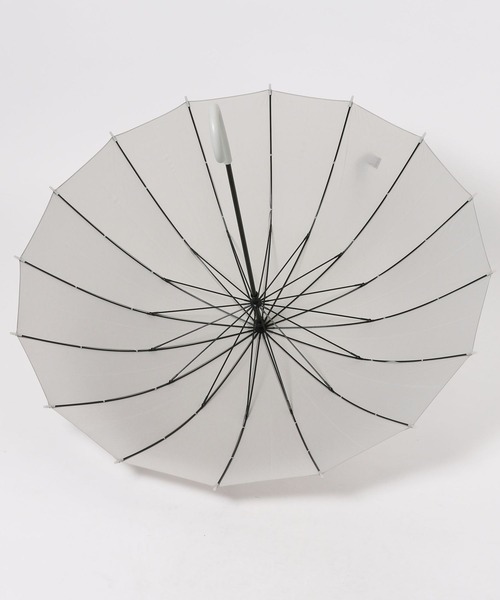 LAKOLE（ラコレ）の「16本骨長傘[58cm] / 319621（長傘・レディース・ブラック/ライトベージュ/ライトグレー・FREE）」の6枚目の写真