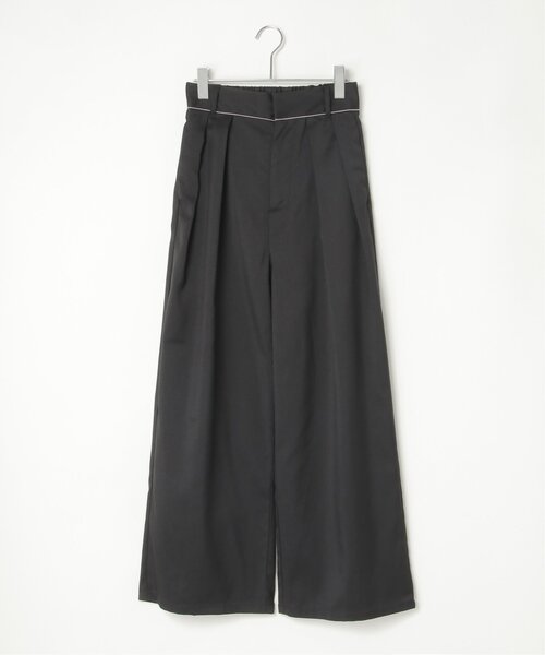 notch.（ノッチ）の「【セットアップ対応】set upヘザーエステルツイルタックパンツ（その他パンツ・レディース・チャコール/ブラック・M）」の3枚目の写真