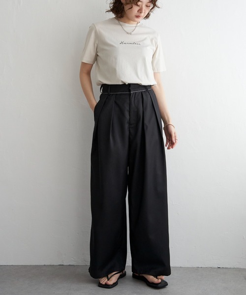 notch.（ノッチ）の「【セットアップ対応】set upヘザーエステルツイルタックパンツ（その他パンツ・レディース・チャコール/ブラック・M）」の20枚目の写真